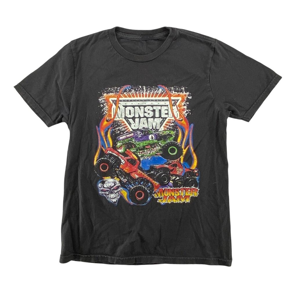 Vintage Monster Jam Grave Digger El Toro Loco Double Sided Graphic Tee Youth XL